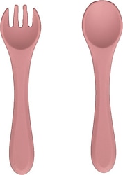 Sevi Bebe Pembe Silikon Çatal ve Kaşık Seti