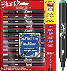 Sharpie Creative Yuvarlak Uçlu 12'li Akrilik Marker Kalem Seti