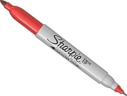 Sharpie Twin Kırmızı Çift Uçlu Permanent Marker Kalem