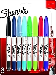 Sharpie Twin Tip 8'li Çift Taraflı Parmanent Marker Kalem Seti