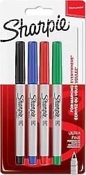 Sharpie Ultra Fine Süper İnce Uçlu 4'lü Marker Kalem Seti