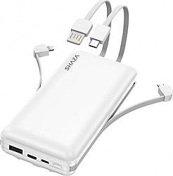 Shaza Smart Chip SG1202 Beyaz 20000 mAh Powerbank
