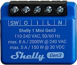 Shelly 1 Mini Gen3 Wi-Fi Akıllı Röle