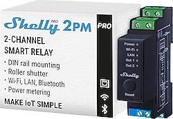 Shelly Pro 2PM Enerji Ölçer Wi-Fi Akıllı Röle