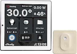 Shelly Wall Display + Blu H&T Beyaz Akıllı Ev Kumandası