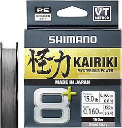 Shimano Kairiki 8+ 150 m 0.16 mm 11.1 kg Grey İp Misina