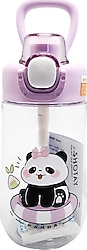 Shotay ST-7011 Panda Desenli Mor 500 ml Tritan Matara