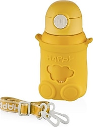 Shotay Happy Everyday ST-8816 Sarı 480 ml Pipetli Çelik Termos Matara