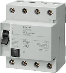 Siemens 5SM3645-0 4x125 A 400 V 300 mA AC Tipi Kaçak Akım Rölesi