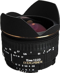 Sigma 15mm f/2.8 EX DG Diagonal Fisheye Nikon F Lens