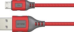 Simex Flexi SPK-09 1 m 2.A Micro USB Şarj Kablosu Kırmızı