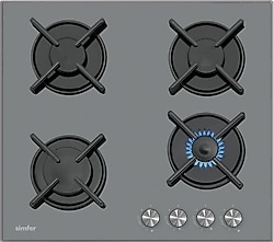 Simfer 3039 Gri Cam Set Üstü Ocak