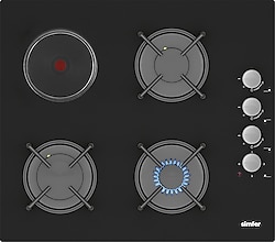 Simfer 3506 Tek Gözü Elektrikli Siyah Cam Ankastre Ocak