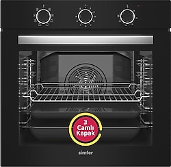 Simfer 8220 QS Pop-up Siyah Cam Ankastre Fırın