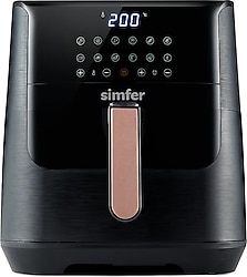 Simfer SK-6704 Air Fry Smart Siyah 8 lt Yağsız Fritöz