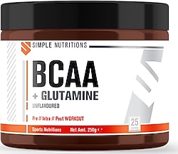Simple Nutritions BCAA Glutamine Unflavoured 250 gr