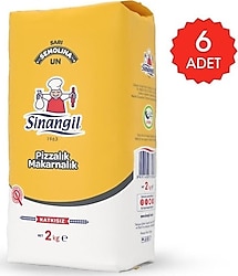 Sinangil 2 kg 6'lı Sarı Semolina Pizzalık ve Makarnalık Un