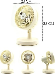 Sinbo SF-7703 Bej Masaüstü Vantilatör