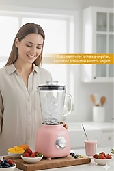 Sinbo SHB-7516 1000 W Pembe Smoothie Blender