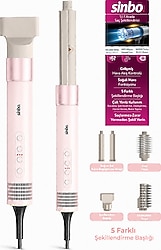 Sinbo SHD-1760 5in1 Pembe Saç Şekillendirme Seti