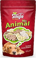 Single Animal Mix Hayvan Figürlü 200 gr Köpek Ödül Bisküvisi
