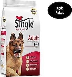Single Sığır Etli 1 kg Yetişkin Köpek Maması - Açık Paket