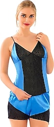 Sistina 292 Saten Babydoll Şortlu Takım
