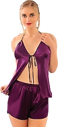 Sistina 294 Saten Babydoll Şortlu Takım