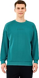 Skechers Essential S2610015-0730 Bisiklet Yaka Mavi Erkek Sweatshirt