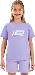 Skechers Essential SK232139 Kısa Kollu Bisiklet Yaka Çocuk Tişört