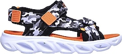 Skechers Hypno Splash Sun Breaks 400077L-BGOR Işıklı Siyah Çocuk Sandalet