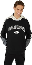 Skechers LW Fleece Regular S242090 Kapüşonlu Erkek Sweatshirt