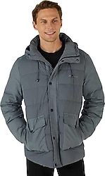 Skechers Outerwear Padded S242077 Kapüşonlu Erkek Şişme Mont