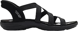 Skechers Reggae Slim Stretch Flex 163460-BBK Siyah Kadın Sandalet