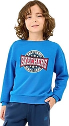 Skechers SK2520017-3573 Mavi Çocuk Sweatshirt