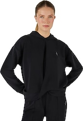 Skechers Soft Touch S242151-001 Kapüşonlu Siyah Kadın Sweatshirt