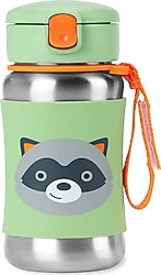 Skip Hop Zoo Rakun 350 ml Pipetli Paslanmaz Çelik Suluk