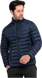 Slazenger Boss ST22JE030-400 Lacivert Erkek Şişme Mont