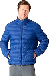 Slazenger Braum Saks Mavi Erkek Şişme Mont