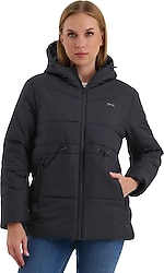 Slazenger Callu ST24JK003 Kapüşonlu Kadın Şişme Mont