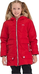 Slazenger Camelia Kapüşonlu Kırmızı Çocuk Mont