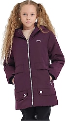 Slazenger Camelia Kapüşonlu Mor Çocuk Mont
