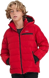 Slazenger Captain Kapüşonlu Kırmızı Çocuk Şişme Mont