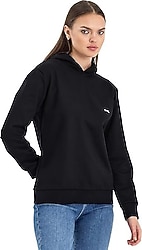 Slazenger Kathy IN Kapüşonlu Siyah Kadın Sweatshirt