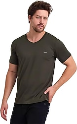 Slazenger Katriina Kısa Kollu V Yaka Erkek Tişört