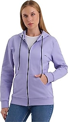 Slazenger Katya Kapüşonlu Lila Kadın Eşofman Üstü