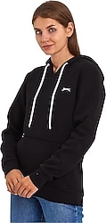 Slazenger Keshian IN Kapüşonlu Siyah Kadın Sweatshirt