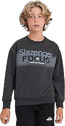 Slazenger Last Koyu Gri Çocuk Sweatshirt