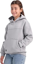 Slazenger Lene Kapüşonlu Gri Çocuk Sweatshirt