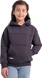 Slazenger Lene Kapüşonlu Koyu Gri Çocuk Sweatshirt